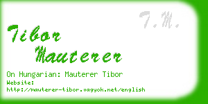 tibor mauterer business card